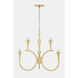 Aviana 6 Light 27 inch Aged Brass Chandelier Ceiling Light